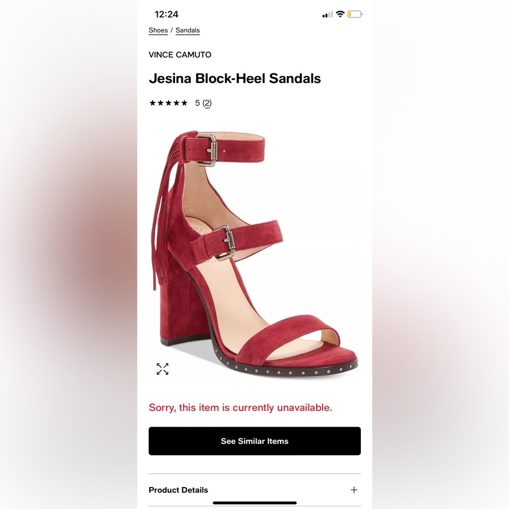 Vince Camuto Red Suede Jesina Heel